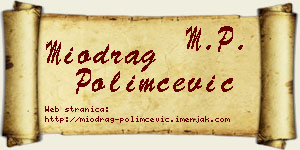Miodrag Polimčević vizit kartica